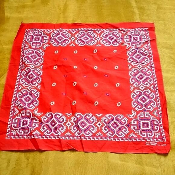 ALL COTTN FAST COLOR RN 13960 VINTAGE BANDANA & SCARF main image 4